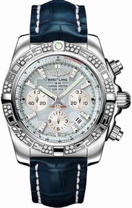 Breitling Swiss automatic Dial color white-mother-of-pearl-diamond Watch # AB0110AA/G686-731P (Men Watch)