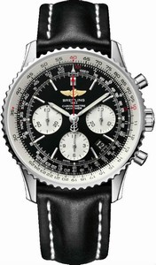 Breitling Automatic Black/silver Subs Dial Black Leather Band Watch #AB012012/BB01-LST (Men Watch)