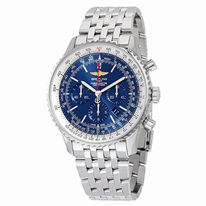 Breitling Automatic Dial color Aurora Blue Watch # AB012721-C889SS (Men Watch)