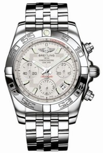 Breitling Automatic Silver With Date At 4 Dial Stainless Steel Band Watch #AB014012/G711-SS (Men Watch)