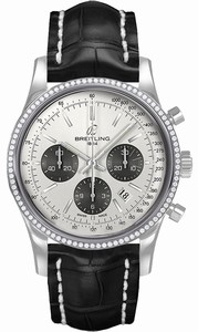 Breitling Swiss automatic Dial color Silver Watch # AB015253/G724-744P (Men Watch)