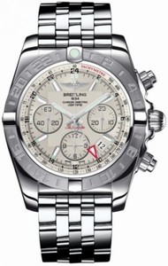 Breitling Automatic COSC Silver Chronograph Dial Polished Stainless Steel Band Watch #AB042011/G745-SS (Men Watch)