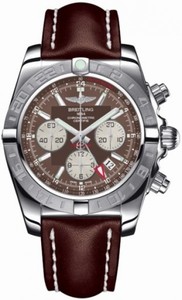 Breitling Automatic COSC Brown Chronograph Dial Brown Calfskin Leather Band Watch #AB042011/Q589-LST (Men Watch)