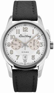 Breitling Mechanical hand wind Dial color Silver Watch # AB141112/G799-109W (Men Watch)