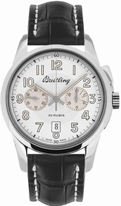 Breitling Mechanical hand wind Dial color Silver Watch # AB141112/G799-744P (Men Watch)