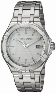 Maurice Lacroix Silver Dial Stainless Steel Band Watch #AI1008-SS002-131-1 (Men Watch)