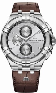 Maurice Lacroix Silver Dial Stainless Steel Watch # AI1018-SS001-130-1 (Men Watch)