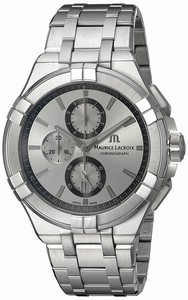 Maurice Lacroix Silver Dial Stainless Steel Watch #AI1018-SS002-130-1 (Men Watch)