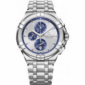 Maurice Lacroix Silver Dial Stainless Steel Band Watch #AI1018-SS002-131-1 (Men Watch)