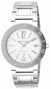 Bvlgari Automatic Dial Color White Watch #BB38WSSD (Men Watch)