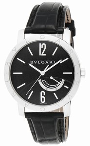 Bvlgari Mechanical hand wind Dial color Black Watch # BB41BSL (Men Watch)