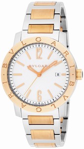 Bvlgari Swiss Automatic Dial Color White Watch #BB41WSPGD (Men Watch)
