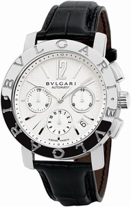 Bvlgari Automatic Chronograph Date Black Leather Watch #BB42WSLDCH (Men Watch)