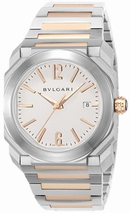 Bvlgari Swiss Automatic Dial Color White Watch #BGO38WSPGD (Men Watch)