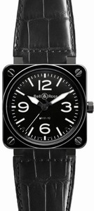 Bell & Ross Swiss automatic Dial color Black Watch # BR0192-BL-CER/SCR (Men Watch)