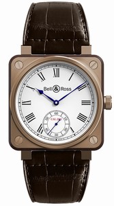 Bell & Ross Limited Edition Of 500 Pieces Brown Alligator Strap Watch #BR01-CM-203 (Men Watch)