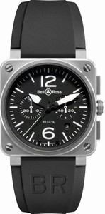 Bell & Ross Black Automatic Self Winding Watch # BR0394-BL-ST (Men Watch)