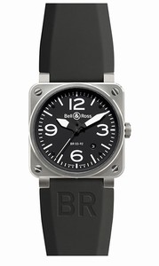 Bell & Ross Automatic Stainless Steel Watch # BR03-92-BL-ST BR03-92 Steel (Men Watch)