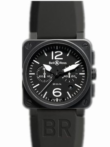 Bell & Ross Automatic Carbon Fibre Watch # BR03-94-BL-CA (Men Watch)