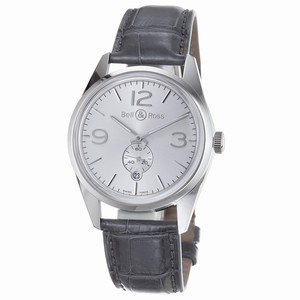 Bell & Ross Swiss automatic Dial color Silver Watch # BR123-OFICERSLV (Men Watch)