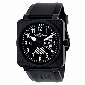 Bell & Ross Swiss automatic Dial color Black Watch # BR-01-ALTIMETER (Men Watch)