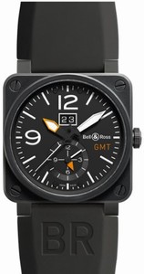 Bell & Ross Swiss automatic Dial color Black Watch # BR-03-51-GMT-CARBON (Women Watch)