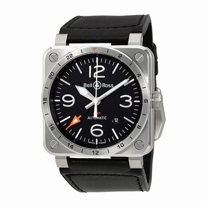 Bell & Ross Swiss automatic Dial color Black Watch # BR-03-93-GMT (Men Watch)