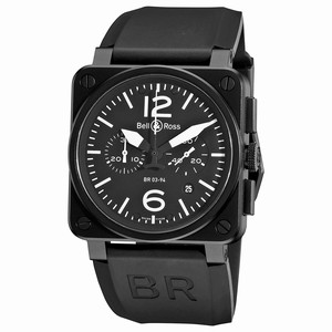 Bell & Ross Swiss-Automatic Dial color Black Watch # BR-03-94-CARBON (Men Watch)