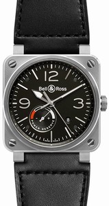 Bell & Ross Swiss automatic Dial color Black Watch # BR-03-97-STEEL (Men Watch)