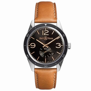 Bell & Ross Automatic Small Decond Dial Date Brown Leather Watch # BR-123-GOLDEN-HERITAGE (Men Watch)
