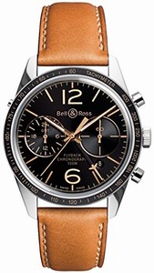 Bell & Ross Swiss Automatic Black Watch #BR-126-FLYBACK (Men Watch)