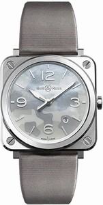 Bell & Ross Swiss automatic Dial color Grey Watch # BRS-CAMO-ST (Men Watch)