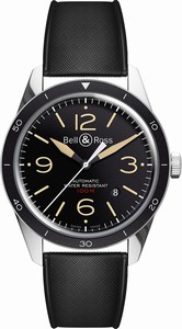 Bell & Ross Vintage Automatic Date Black Rubber Watch# BRV123-ST-HER/SRB (Men Watch)