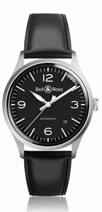 Bell & Ross Vintage Automatic Date Black Leather Watch# BRV192-BL-ST/SCA (Men Watch)
