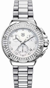 TAG Heuer Formula 1 Diamond Accented Chronograph Diamond Bezel Stainless Steel Watch # CAC1310.BA0852 (Women Watch)