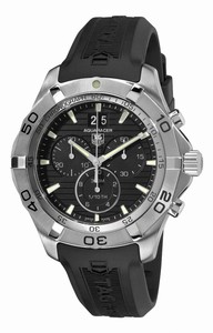 TAG Heuer Aquaracer Quartz Chronograph Date Black Rubber Watch #CAF101E.FT8011 (Men Watch)