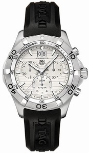 TAG Heuer Aquaracer Quartz Chronograph Grande Date Black Rubber Watch #CAF101F.FT8011 (Men Watch)