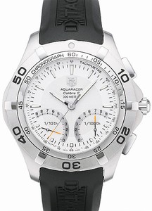 TAG Heuer Aquaracer Calibre S Chronograph Black Rubber Watch # CAF7011.FT8011 (Men Watch)