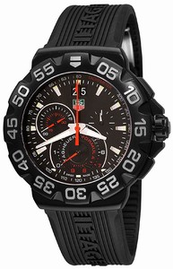 TAG Heuer Formula 1 Quartz Chronograph Grande Date Black Rubber Watch #CAH1012.FT6026 (Men Watch)