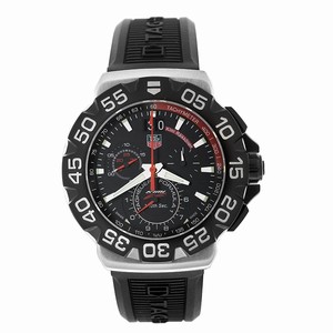 TAG Heuer Formula 1 Quartz Chronograph Grande Date Black Rubber Watch # CAH1014.BT0718 (Men Watch)