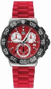 TAG Heuer Formula 1 Quartz Red Dial Stainless Steel Case With Red Rubber Strap Watch #CAH1112.BT0706 (Men Watch)