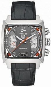 TAG Heuer Monaco Caliber 36 Limited Edition Automatic Chronograph Black Leather Watch #CAL5112.FC6298 (Men Watch)