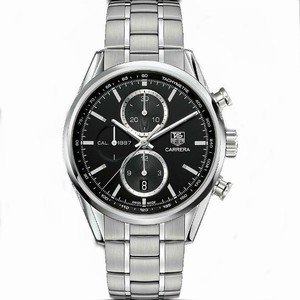 TAG Heuer Carrera Automatic Chronograph Black Dial Date Stainless Steel Watch #CAR2110.BA0724 (Men Watch)