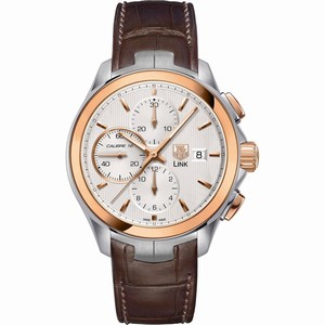 TAG Heuer Link Automatic Chronograph Date Brown Leather Watch #CAT2050.FC6322 (Men Watch)