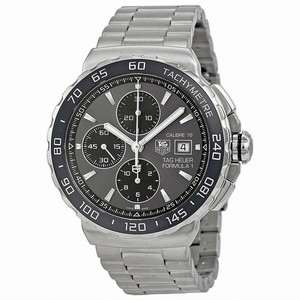 Tag Heuer Formula 1 Automatic Chronograph Gray Dial Date Stainless Steel Watch #CAU2010.BA0874 (Men Watch)