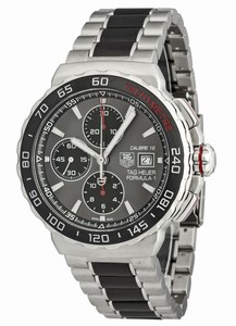 Tag Heuer Formula 1 Automatic Chronograph Black Dial Date Stainless Steel and Ceramic Watch #CAU2011.BA0873 (Men Watch)