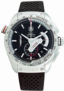 TAG Heuer Grand Carrera Calibre 36 RS Caliper Automatic Chronograph Black Rubber Watch #CAV5115.FT6019 (Men Watch)