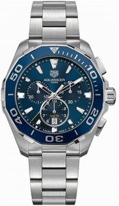 TAG Heuer Aquaracer Quartz Chronograph Date Stainless Steel Watch# CAY111B.BA0927 (Men Watch)