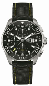 TAG Heuer Aquaracer Automatic Calibre 16 Chronograph Date Black Fabric Watch# CAY211A.FC6361 (Men Watch)