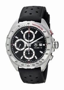 TAG Heuer Formula 1 Automatic Calibre 16 Chronograph Date Black Rubber Watch# CAZ2010.FT8024 (Men Watch)